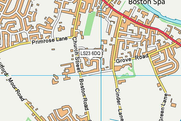 LS23 6DQ map - OS VectorMap District (Ordnance Survey)