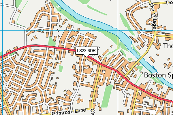 LS23 6DR map - OS VectorMap District (Ordnance Survey)