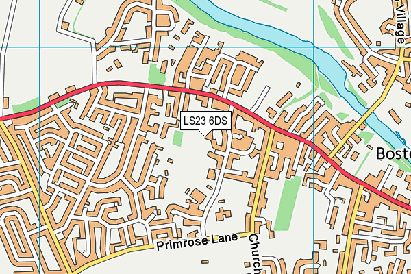 LS23 6DS map - OS VectorMap District (Ordnance Survey)
