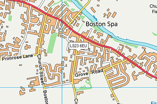 LS23 6EU map - OS VectorMap District (Ordnance Survey)