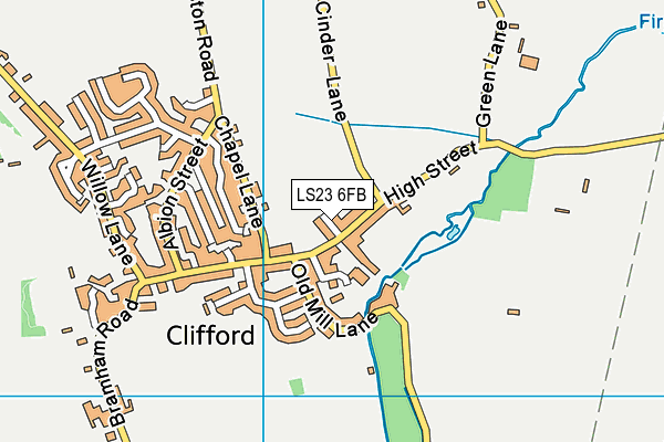 LS23 6FB map - OS VectorMap District (Ordnance Survey)