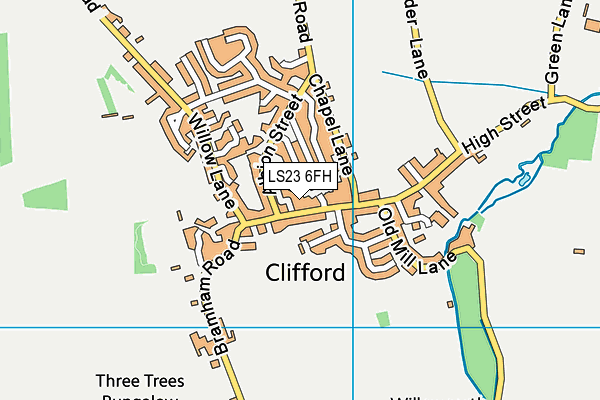 LS23 6FH map - OS VectorMap District (Ordnance Survey)