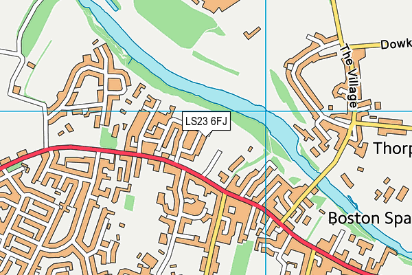 LS23 6FJ map - OS VectorMap District (Ordnance Survey)