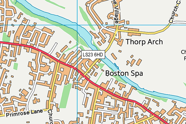 LS23 6HD map - OS VectorMap District (Ordnance Survey)