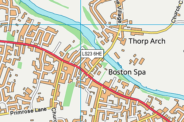 LS23 6HE map - OS VectorMap District (Ordnance Survey)