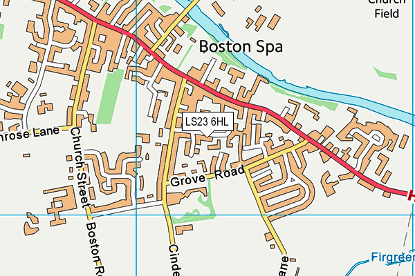 LS23 6HL map - OS VectorMap District (Ordnance Survey)