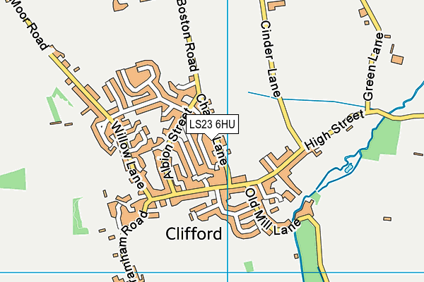 LS23 6HU map - OS VectorMap District (Ordnance Survey)
