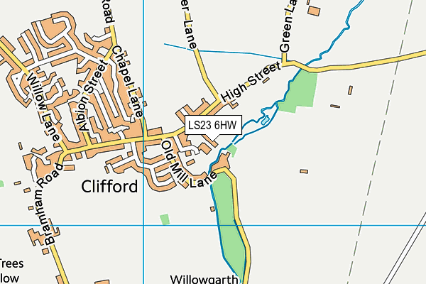 LS23 6HW map - OS VectorMap District (Ordnance Survey)