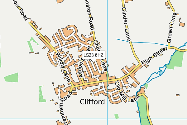 LS23 6HZ map - OS VectorMap District (Ordnance Survey)