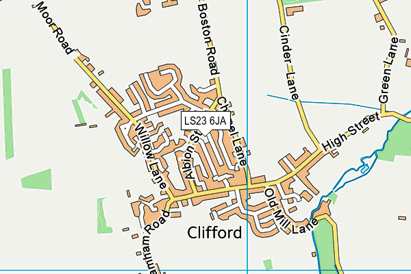 LS23 6JA map - OS VectorMap District (Ordnance Survey)