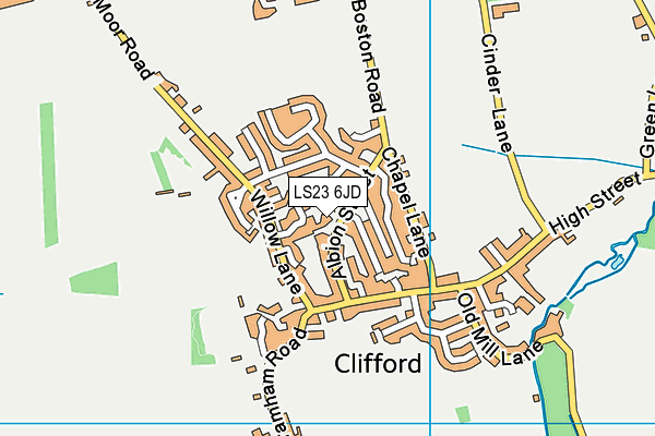 LS23 6JD map - OS VectorMap District (Ordnance Survey)