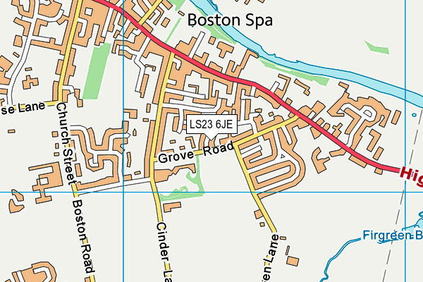 LS23 6JE map - OS VectorMap District (Ordnance Survey)