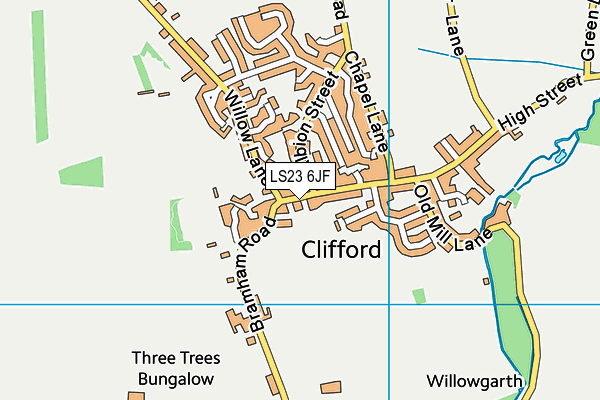 LS23 6JF map - OS VectorMap District (Ordnance Survey)