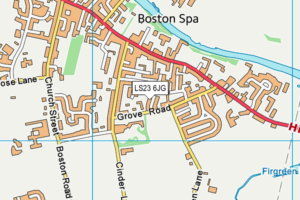 LS23 6JG map - OS VectorMap District (Ordnance Survey)