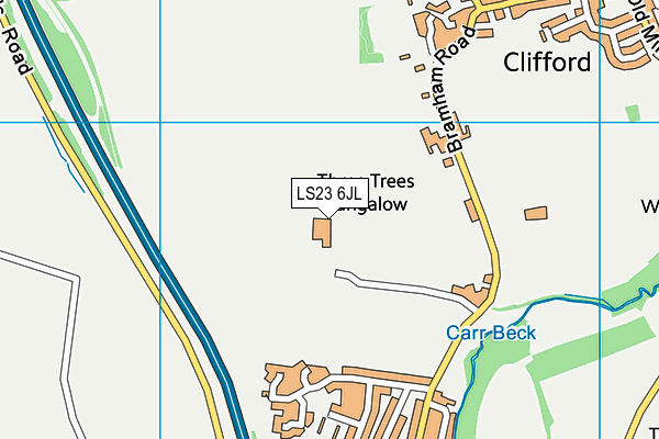 LS23 6JL map - OS VectorMap District (Ordnance Survey)