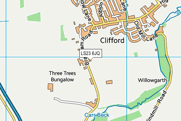 Bramham Primary School map (LS23 6JQ) - OS VectorMap District (Ordnance Survey)