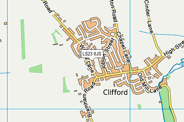 LS23 6JS map - OS VectorMap District (Ordnance Survey)