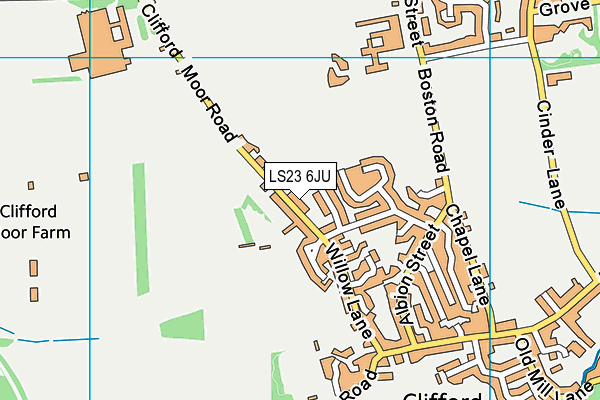 LS23 6JU map - OS VectorMap District (Ordnance Survey)