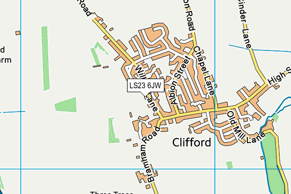 LS23 6JW map - OS VectorMap District (Ordnance Survey)