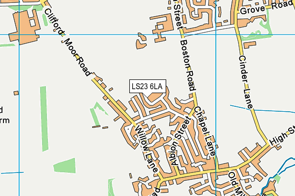 LS23 6LA map - OS VectorMap District (Ordnance Survey)