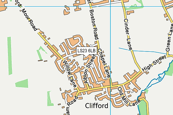 LS23 6LB map - OS VectorMap District (Ordnance Survey)