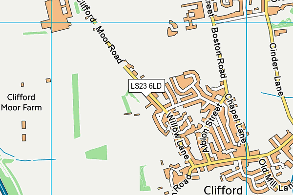 LS23 6LD map - OS VectorMap District (Ordnance Survey)