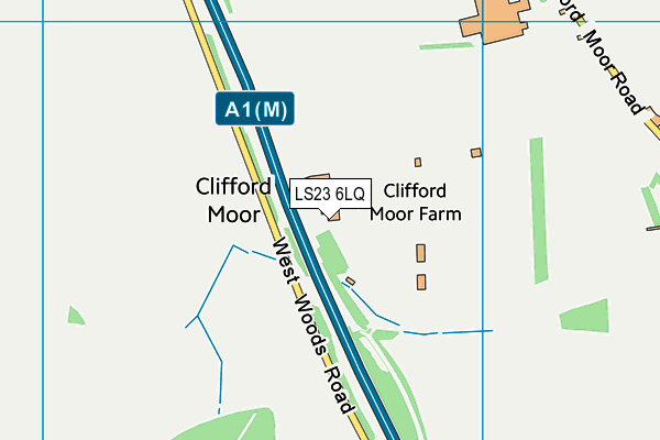 Bramham And Clifford Cricket Club (Closed) map (LS23 6LQ) - OS VectorMap District (Ordnance Survey)
