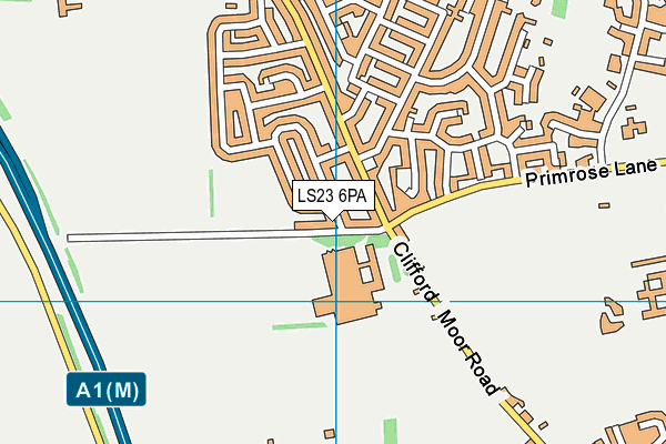 LS23 6PA map - OS VectorMap District (Ordnance Survey)