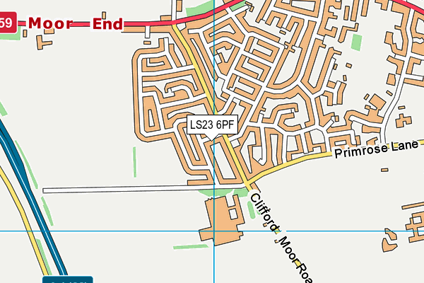 LS23 6PF map - OS VectorMap District (Ordnance Survey)