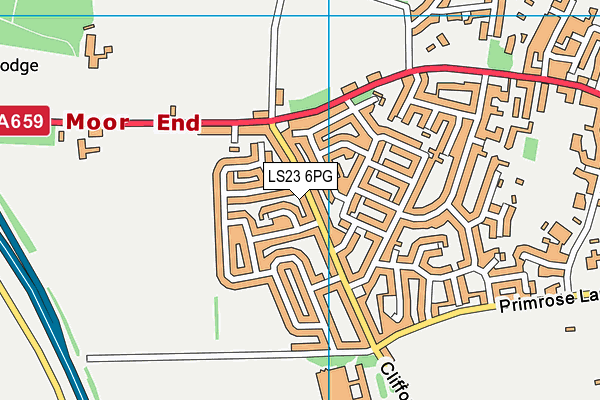 LS23 6PG map - OS VectorMap District (Ordnance Survey)