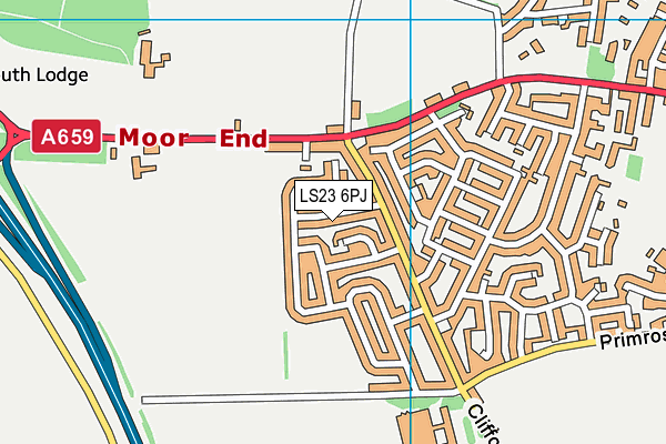 LS23 6PJ map - OS VectorMap District (Ordnance Survey)