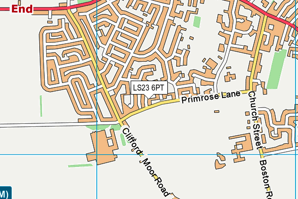 LS23 6PT map - OS VectorMap District (Ordnance Survey)