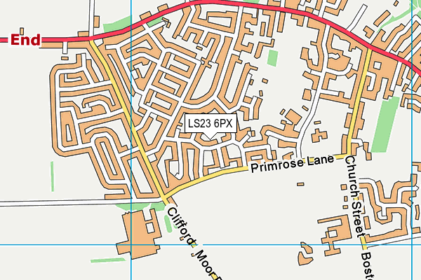 LS23 6PX map - OS VectorMap District (Ordnance Survey)