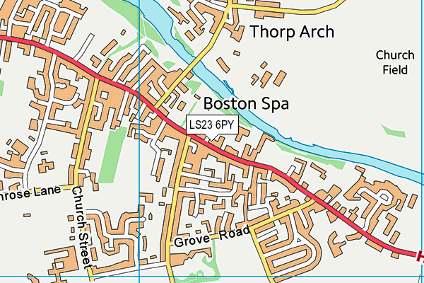 LS23 6PY map - OS VectorMap District (Ordnance Survey)