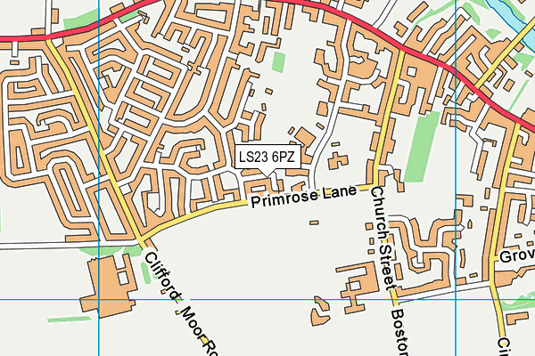 LS23 6PZ map - OS VectorMap District (Ordnance Survey)