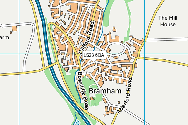 LS23 6QA map - OS VectorMap District (Ordnance Survey)