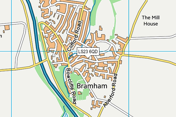 LS23 6QD map - OS VectorMap District (Ordnance Survey)
