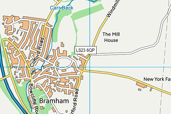 LS23 6QP map - OS VectorMap District (Ordnance Survey)