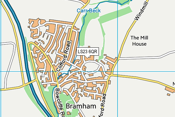 LS23 6QR map - OS VectorMap District (Ordnance Survey)