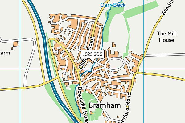 LS23 6QS map - OS VectorMap District (Ordnance Survey)