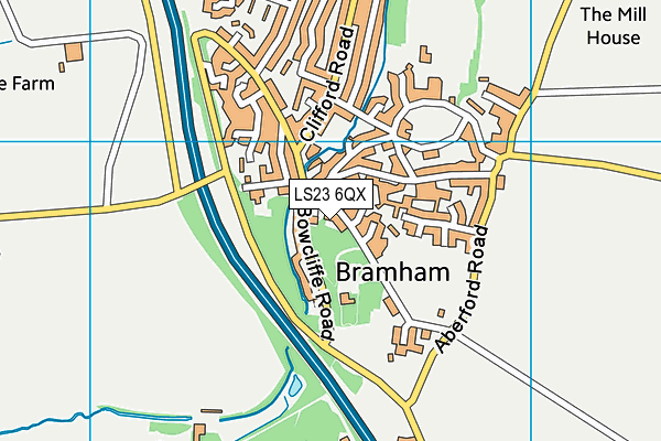 LS23 6QX map - OS VectorMap District (Ordnance Survey)