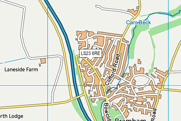 LS23 6RE map - OS VectorMap District (Ordnance Survey)
