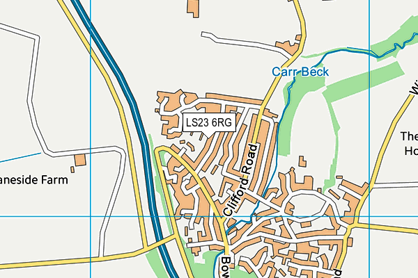 LS23 6RG map - OS VectorMap District (Ordnance Survey)