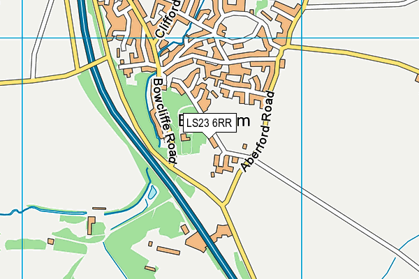 Bramham Recreation Ground map (LS23 6RR) - OS VectorMap District (Ordnance Survey)