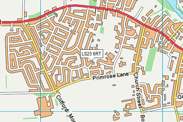 LS23 6RT map - OS VectorMap District (Ordnance Survey)