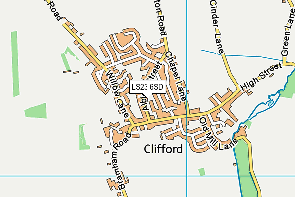 LS23 6SD map - OS VectorMap District (Ordnance Survey)