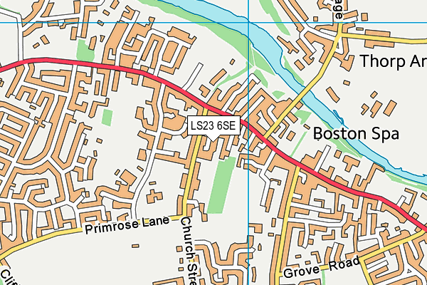 LS23 6SE map - OS VectorMap District (Ordnance Survey)