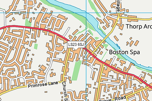 LS23 6SJ map - OS VectorMap District (Ordnance Survey)
