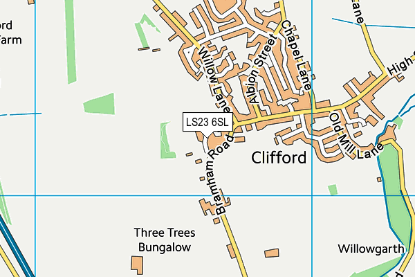 Clifford Afc map (LS23 6SL) - OS VectorMap District (Ordnance Survey)