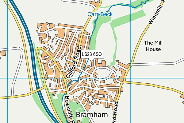 LS23 6SQ map - OS VectorMap District (Ordnance Survey)